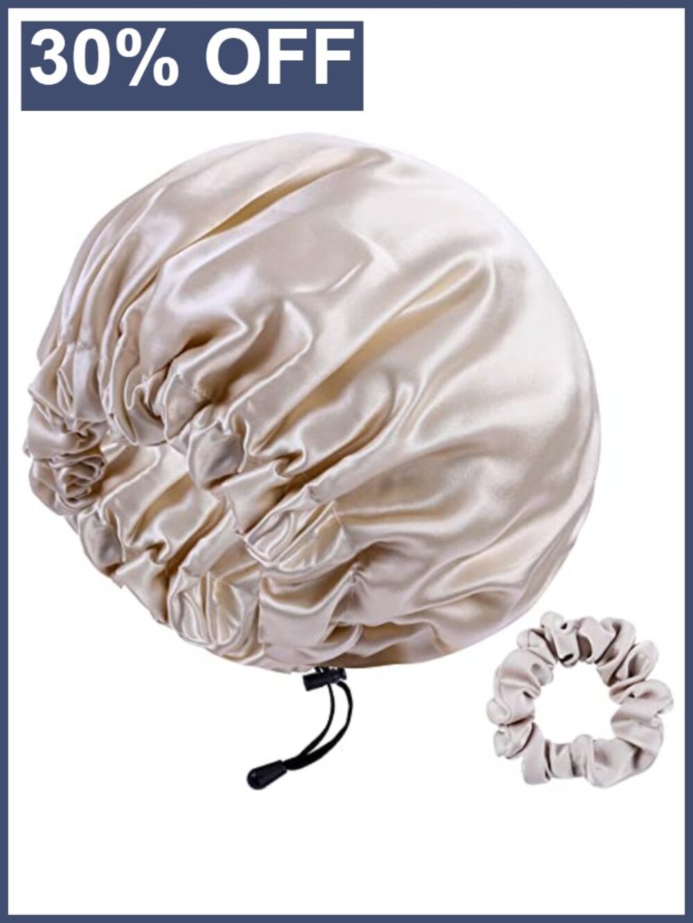 22 Momme 100% Mulberry Silk Bonnet Adjustable Sleep Cap Hair Wrap